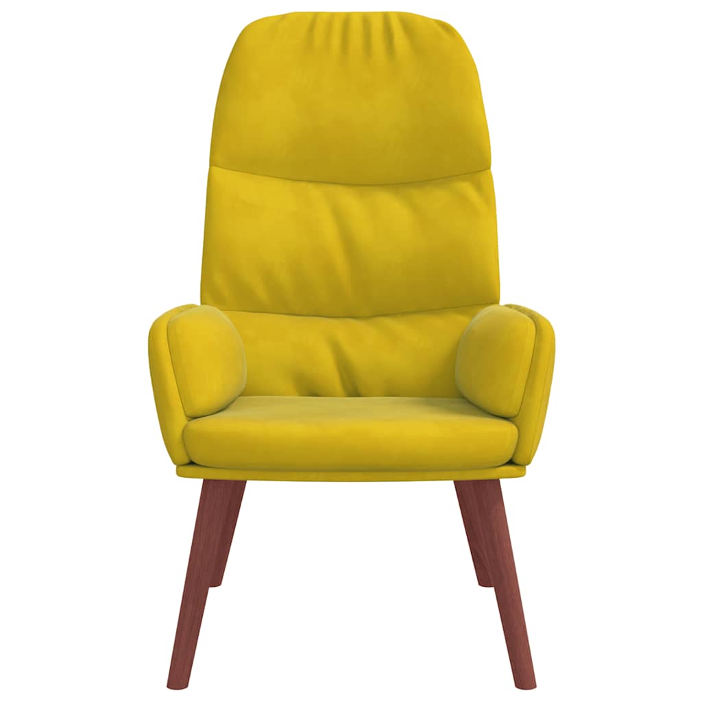 vidaXL Relaxstoel fluweel geel afbeelding