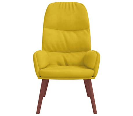 vidaXL Scaun de relaxare catifea galbena