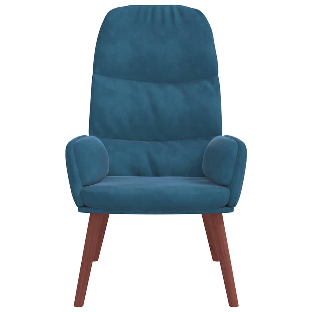 vidaXL Relaxstoel fluweel blauw afbeelding