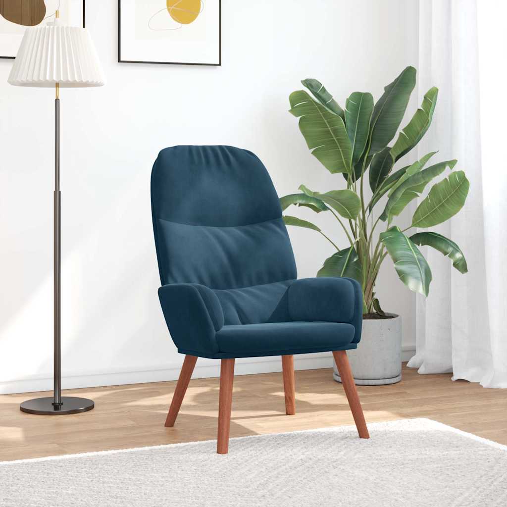 vidaXL Relaxsessel Blau Samt