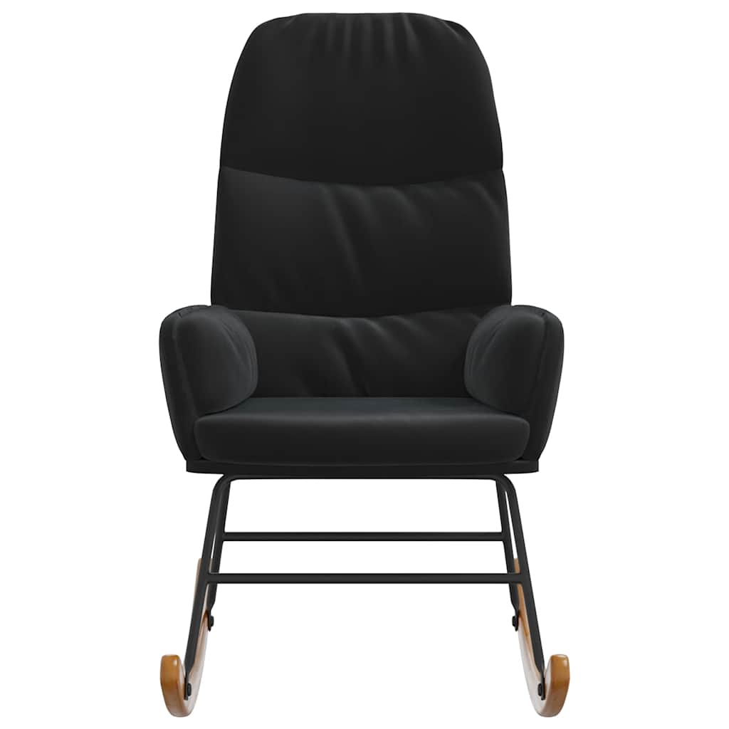 Thumbnail - vidaXL Schaukelstuhl Schwarz Samt