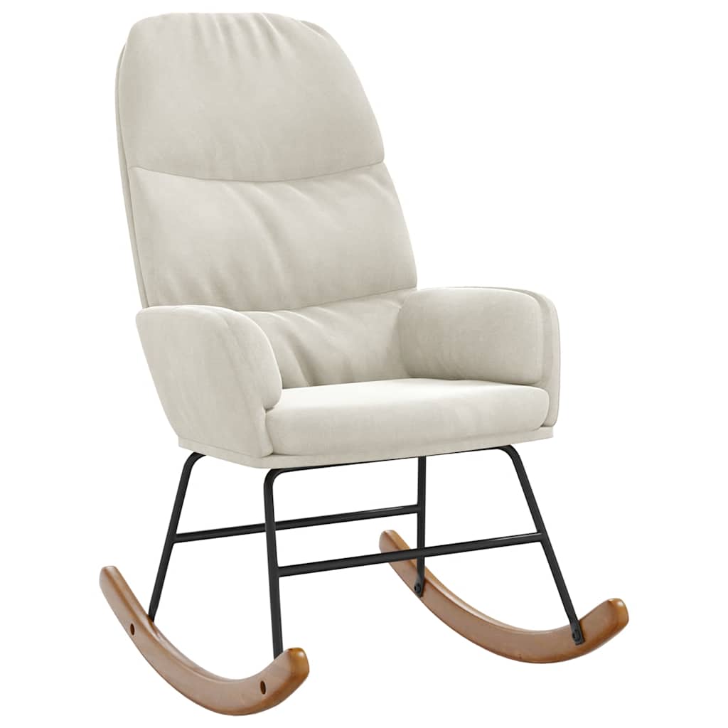 Thumbnail - vidaXL Schaukelstuhl Samt Creme