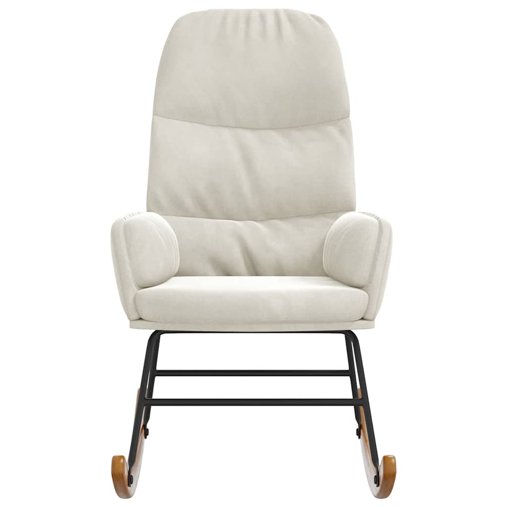 Thumbnail - vidaXL Schaukelstuhl Samt Creme