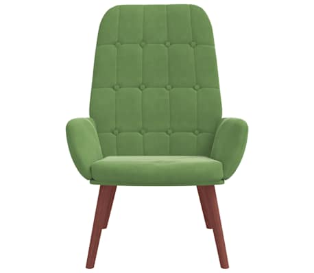 vidaXL Scaun de relaxare, verde deschis, catifea