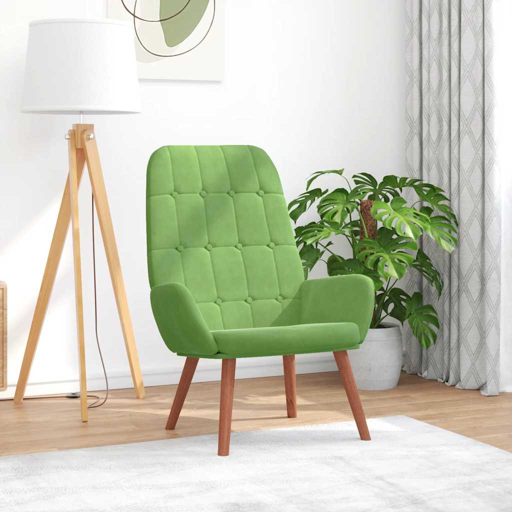 vidaXL Relaxstoel fluweel lichtgroen