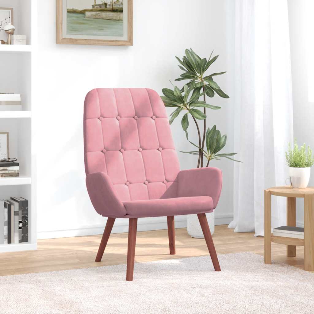 vidaXL Relaxsessel Rosa Samt