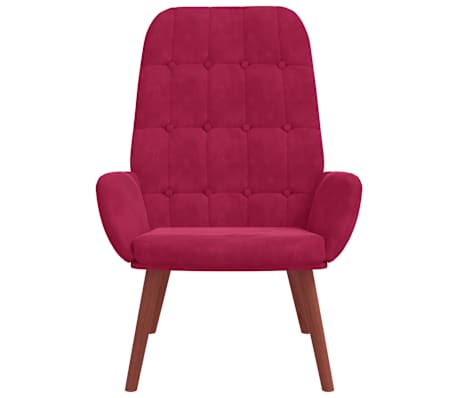 vidaXL Relaxstoel fluweel wijnrood