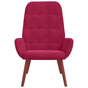 vidaXL Relaxstoel fluweel wijnrood