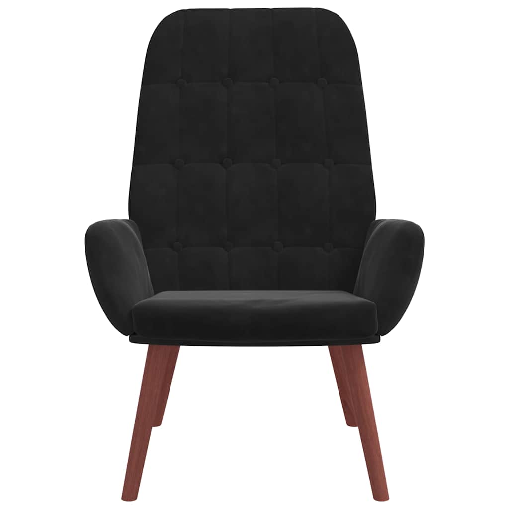 vidaXL Relaxstoel fluweel zwart afbeelding