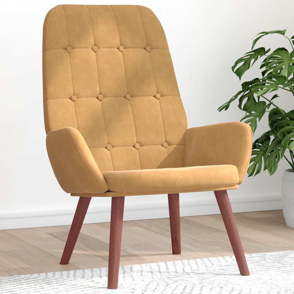 vidaXL Relaxstoel fluweel bruin afbeelding