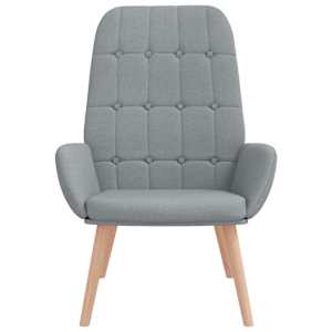 Relaxační židle světle šedá textil - obrázek 3