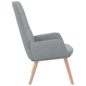 Relaxační židle světle šedá textil - obrázek 4