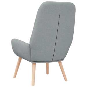 Relaxační židle světle šedá textil - obrázek 5