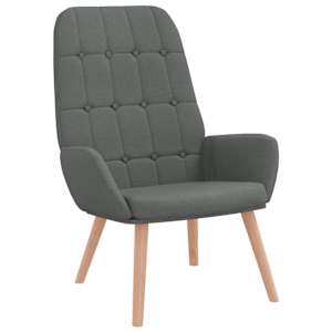 Relaxační židle tmavě šedá textil - obrázek 2