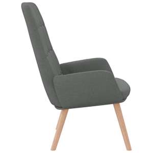 Relaxační židle tmavě šedá textil - obrázek 4
