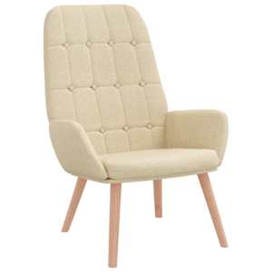 Relaxační židle krémová textil - obrázek 2