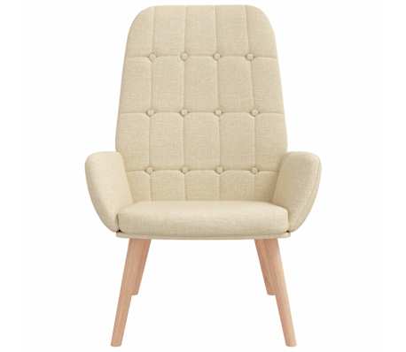 vidaXL Scaun de relaxare, crem, material textil