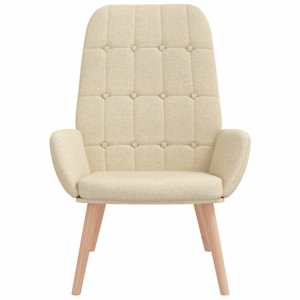 vidaXL Scaun de relaxare, crem, material textil