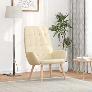 Relaxační židle krémová textil - obrázek 1