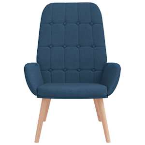 Relaxační křeslo modré textil - obrázek 3