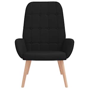 Relaxační židle černá textil - obrázek 3