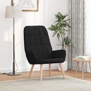 Relaxační židle černá textil