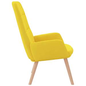 Relaxační židle světle žlutá textil - obrázek 5