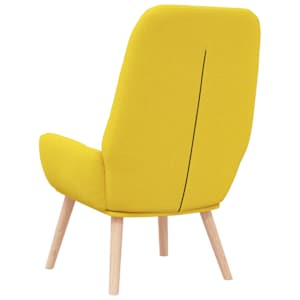 Relaxační židle světle žlutá textil - obrázek 6