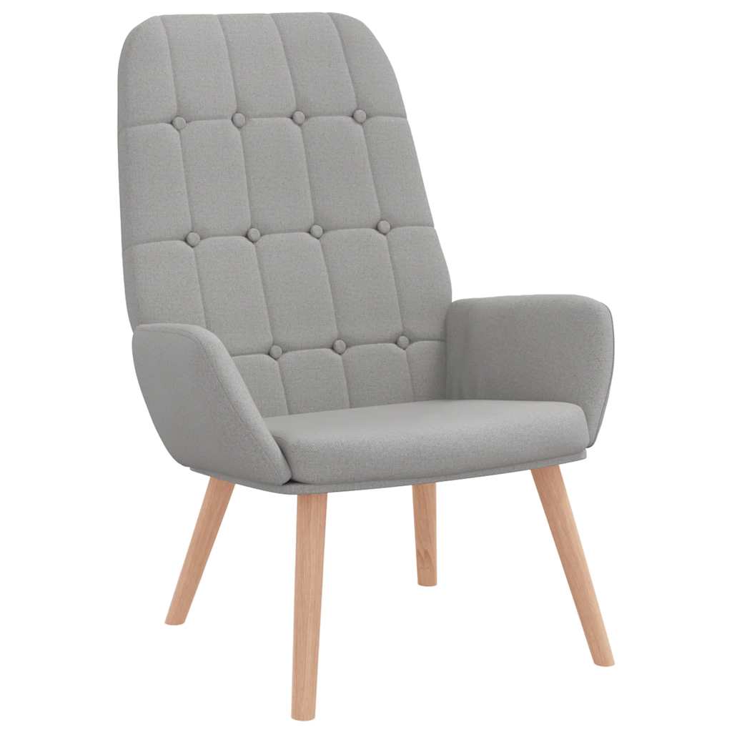 vidaXL Relaxační křeslo obláčkově šedá textil