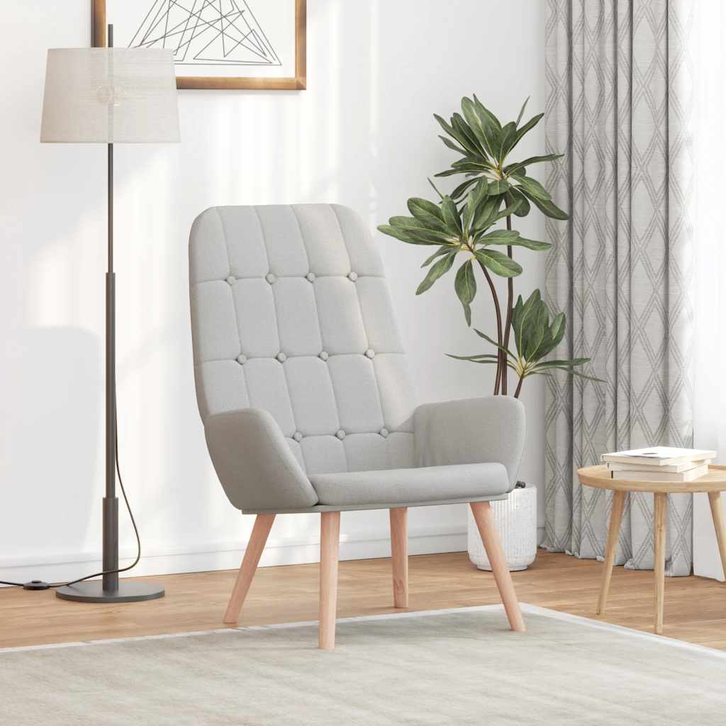 vidaXL Relaxstoel stof wolk grijs afbeelding