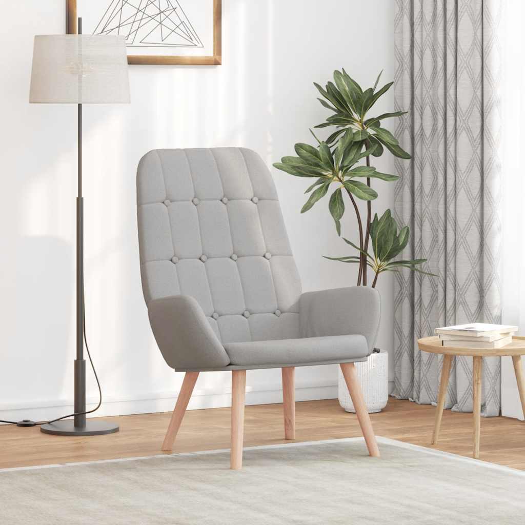 vidaXL Scaun de relaxare Cloud Grey Fabric