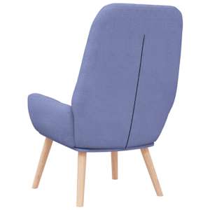 Relaxační křeslo džínově modré textil - obrázek 5
