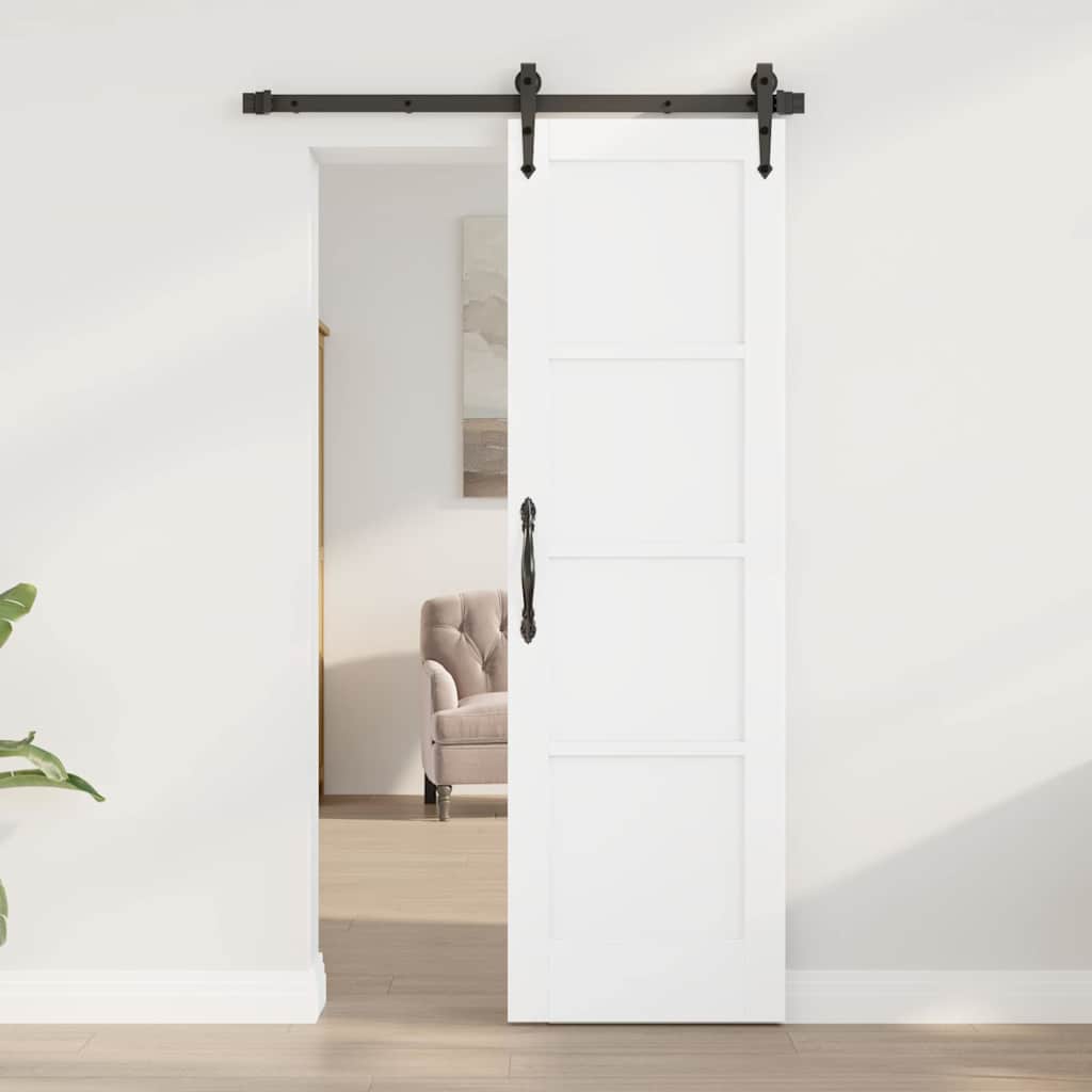 Indvendig Dør 'ORKDAL'Hvid 61x198,5x4 cm Massiv Træ Fyrretræ
