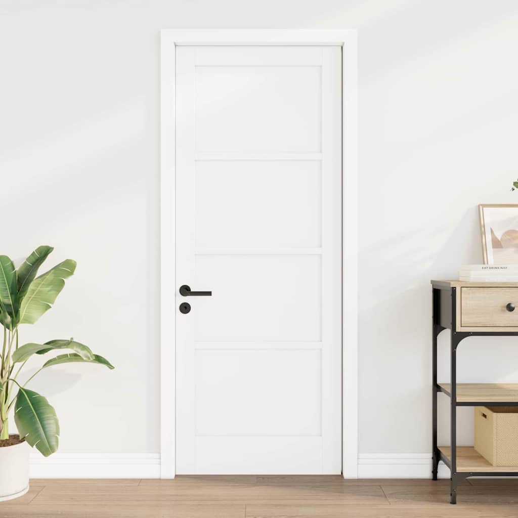 Indvendig Dør 'ORKDAL'Hvid 78x202x4 cm Solid Wood Pine