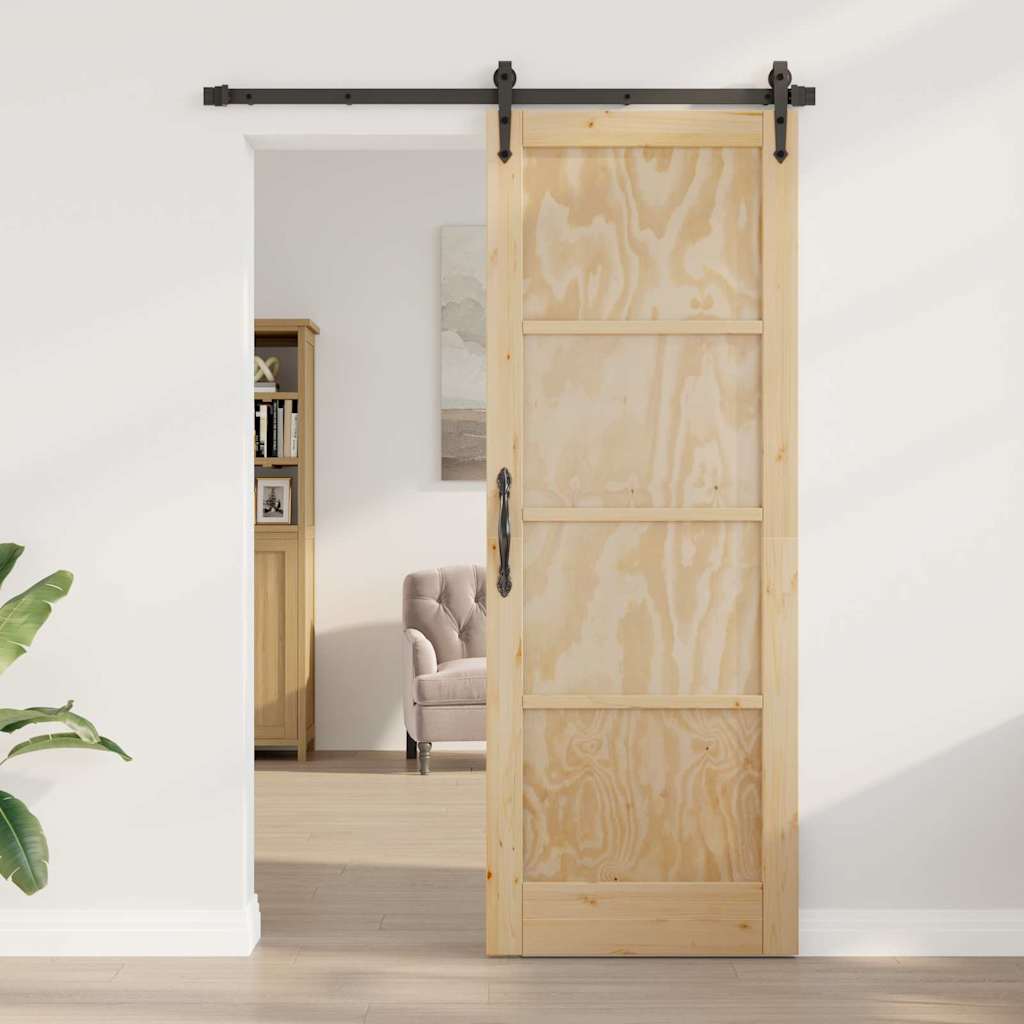Indvendig Dør "ORKDAL" 78x211x4 cm Massiv Træ Fyr