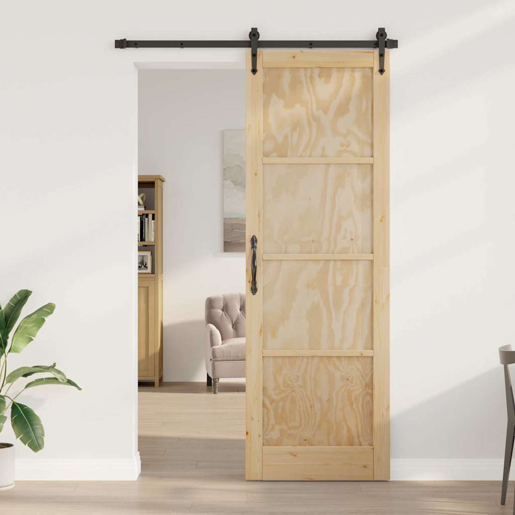 Indendørs Dør 'ORKDAL'78x232x4 cm Solid Træ Fyr