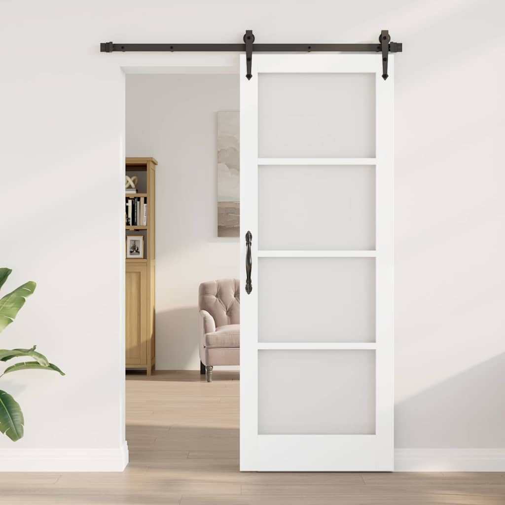 Sisemine Uks Klaasiga "ORKDAL" Valge 78x211x4 cm