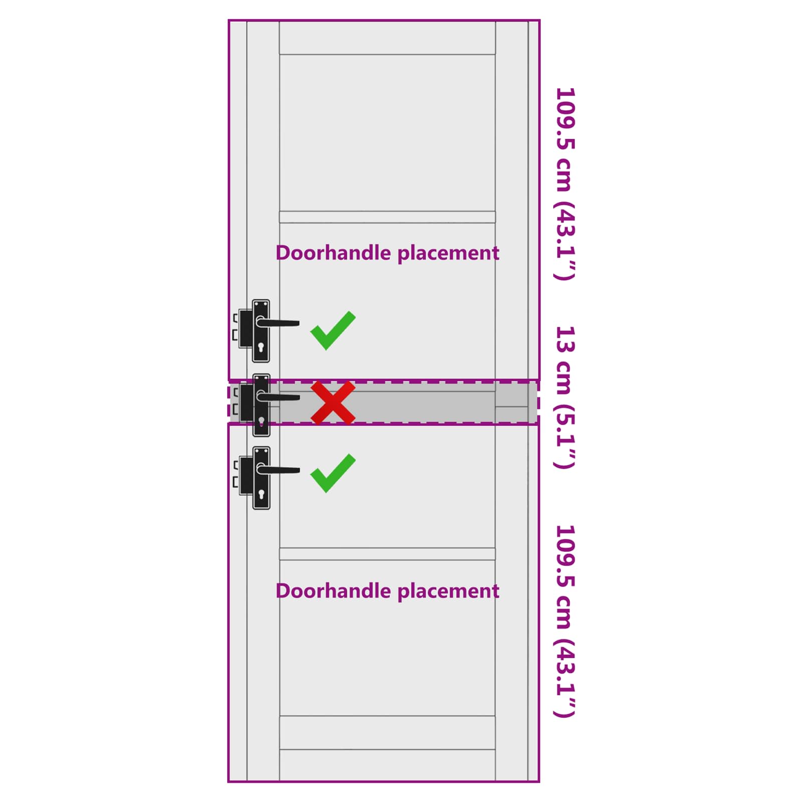 Iekštelpu durvis ORKDAL Balts Grundēts 78 x 232 cm