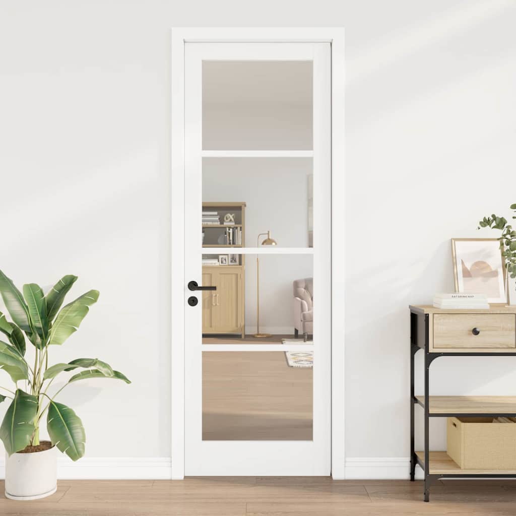 Siseuks klaasiga "ORKDAL" Valge 78x232x4 cm