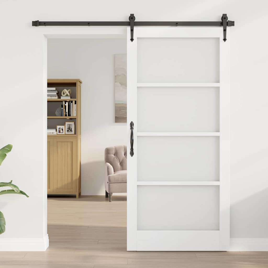 Inderdør med glas "ORKDAL" Hvid 93x202x4 cm