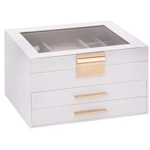vidaXL ehtekarp 3-kihiline valge 23 x 20,5 x 14 cm