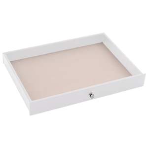 Šperkovnice 10vrstvá s držáky na hodinky bílá 29x20,5x40,5 cm - obrázek 12