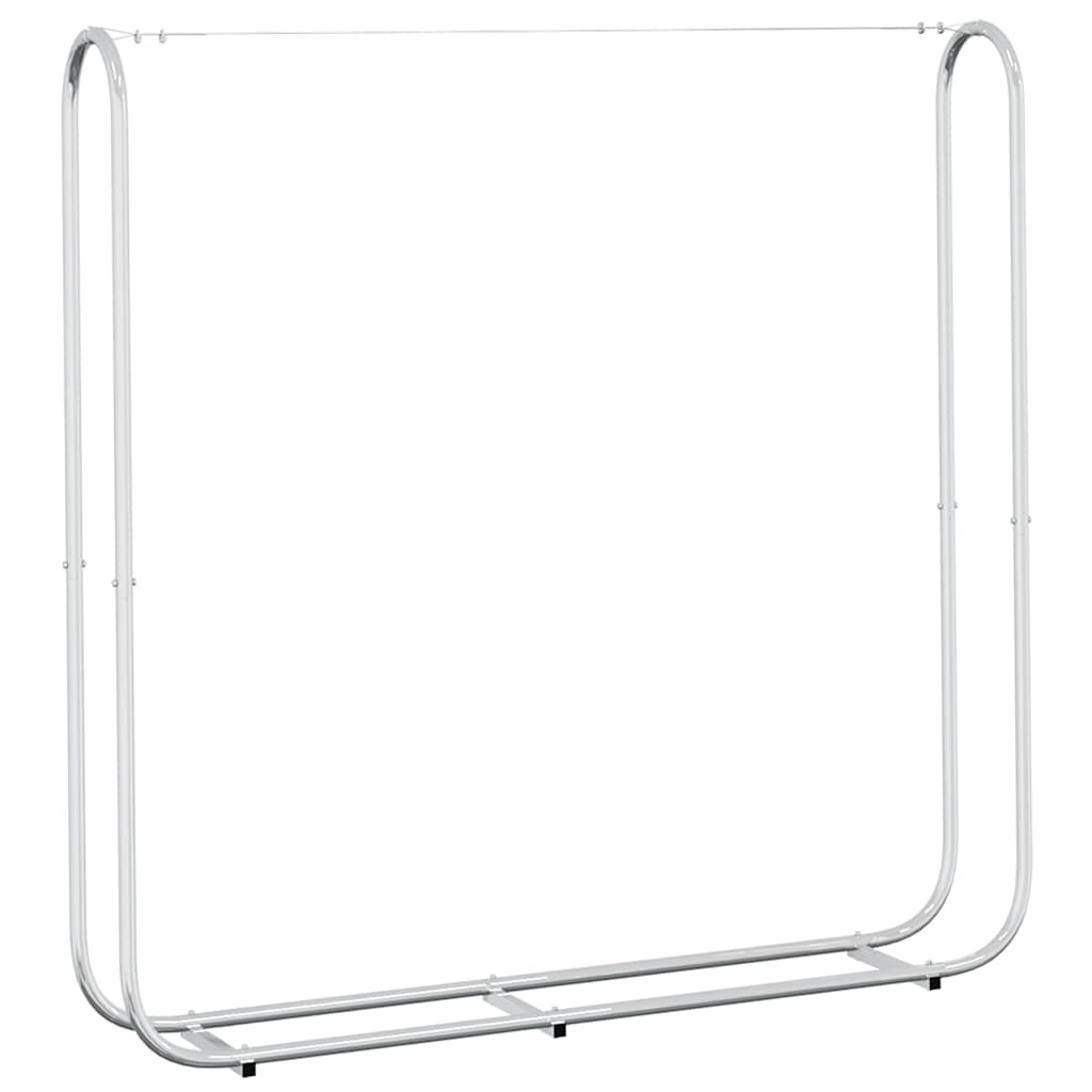 vidaXL Regál na krbové drevo 150x25x150 cm, pozinkovaná oceľ