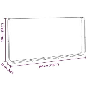 Stojan na palivové dřevo 300x25x150 cm Pozinkovaná ocel - obrázek 8