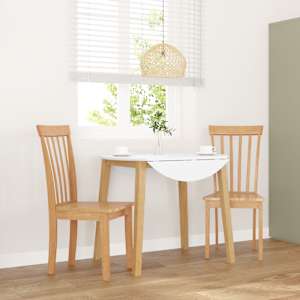 Jedilni stoli 2 kosa Naravni masivni lesni kavčuk