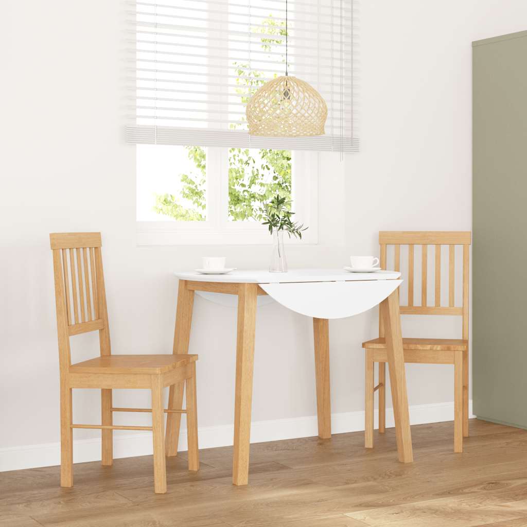 vidaXL Sedie da Pranzo 2 pz in Legno Massello di Hevea