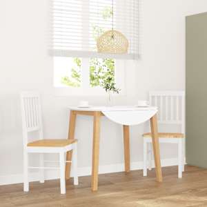 Jedilni stoli 2 kosa bele masivne lesene gume