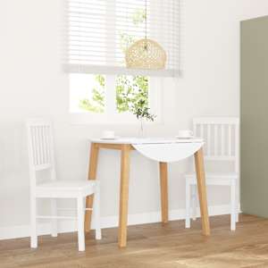 Jedilni stoli 2 kosa bele masivne lesene gume