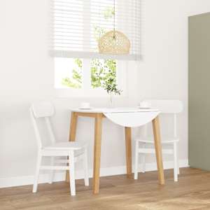 Jedilni stoli 2 kosa bele masivne lesene gume