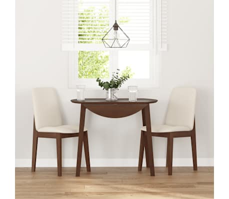 vidaXL J&iacute;deln&iacute; židle s pol&scaron;t&aacute;ři 2 ks Hněd&aacute; masivn&iacute; dřevěn&aacute; guma